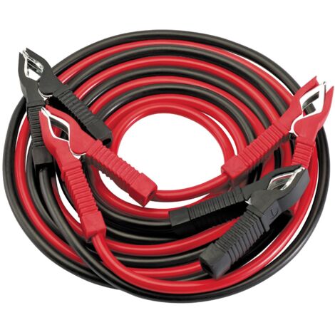 Motorcycle Booster Cables, 2m x 5mm&sup2 (91892)