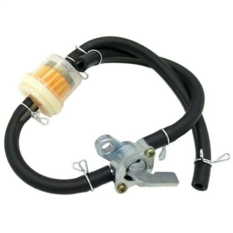 Motorcycle Fuel Petrol Oil Filter and Black Petrol Oil Pipe for Quad ATV 50CC-150CC