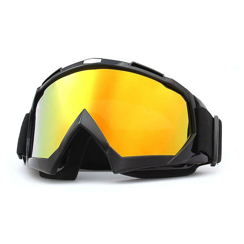 Motorcycle Goggles Outdoor Sand Wind Mask Ski Goggles Military Fan Tactical Helmet - Glasses Black Frame + Red Reinforced Imitation Film