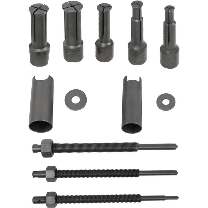 Motorcycle inner bearing puller removal kit, internal bearing puller removal tool set with 5 sizes of open clips (9-23 mm).