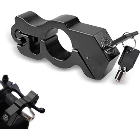 Motorcycle Lock - 13.5 x 4.5 cm - Sturdy Anti-theft Lock - Suitable for e-bikes, mopeds, scooters, ATVs - Motorcycle Accessories - Black