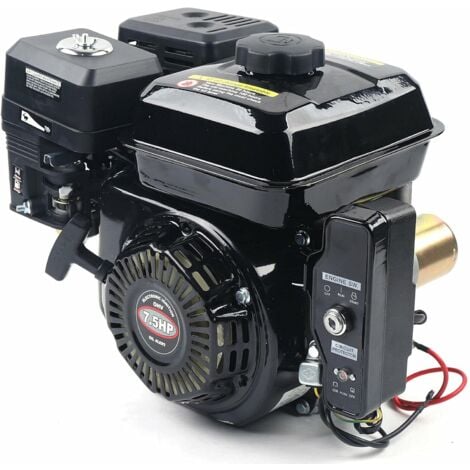 GOJOY Motore a benzina 7,5 CV, 4 tempi, motore elettrico, avviamento elettrico, motore laterale OHV, alimentazione a gravità, motore industriale per pompe e barche