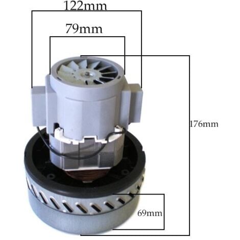 MOTORE Aspirapolveri Aspira liquidi BIDONE INDUSTRIALE 1200 W auto lavaggi 176MM