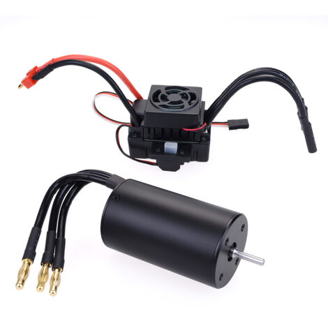 Motore brushless per auto brushless regolazione completamente elettrica nero impermeabile, 3660/2600kv + 60A