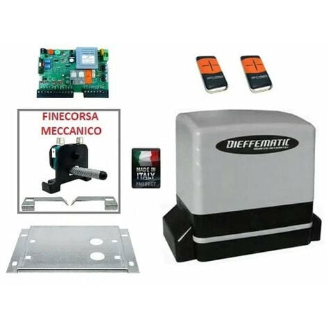 Motore Cancello Scorrevole 600kg Centrale Di Comando Ricevente Telecomandi 230v