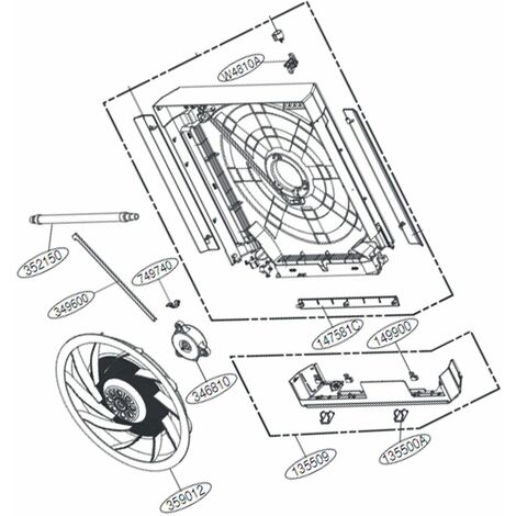 Motore del ventilatore (codice n°346810) - Climatizzatori, Condizionatori - LG - 4369889