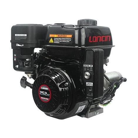 Motore LONCIN cilindrico 25.4x80 252cc completo benzina a strappo+elettrico
