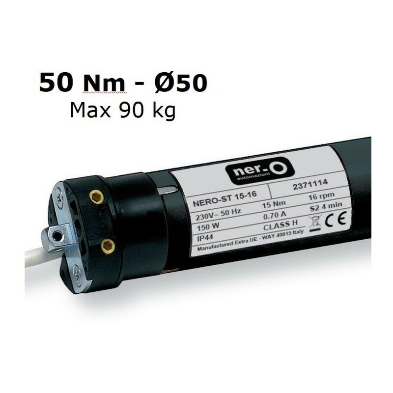 Motore Per Tende Da Sole Elettrico 100 Kg - 50 Nm Con Adattatori 70/78 Mm