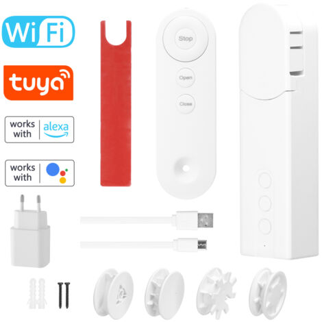 Motore tende intelligente Tuya WiFi, apertura automatica, cuscinetti a sfera, controllo app, timer, temperatura