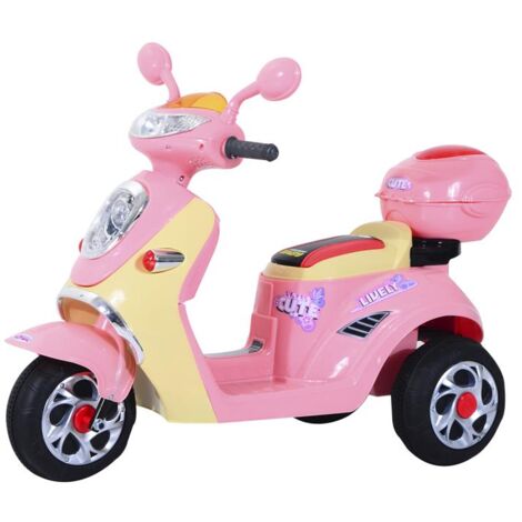 MOTORETTA PER BAMBINI ELETTRICA 6 V CON LUCI E MUSICA ROSA
