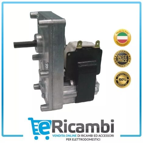 Motoriduttore Stufa a Pellet Mellor 1,26rpm T3 FB1392  Albero 9,5mm Pacco 25mm