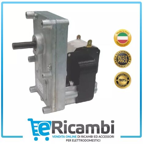 Motoriduttore Stufa Pellet Mellor 2rpm T3 FB1183 Albero 9,5mm Pacco 25mm