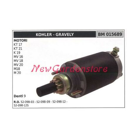 Motorino avviamento KOHLER motore trattorino tosaerba rasaerba KT 17 21 K 015689