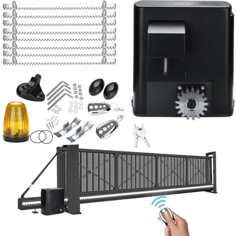 SWANEW Motorisation connectée pour portail coulissant 600Kg,Moteur IP44 avec 2 Télécommandes (280 W)