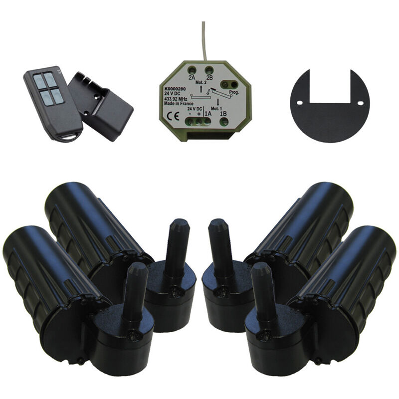 Double motorisation pour volet 2 battants slid'up uranus radio - gond ø 12 mm