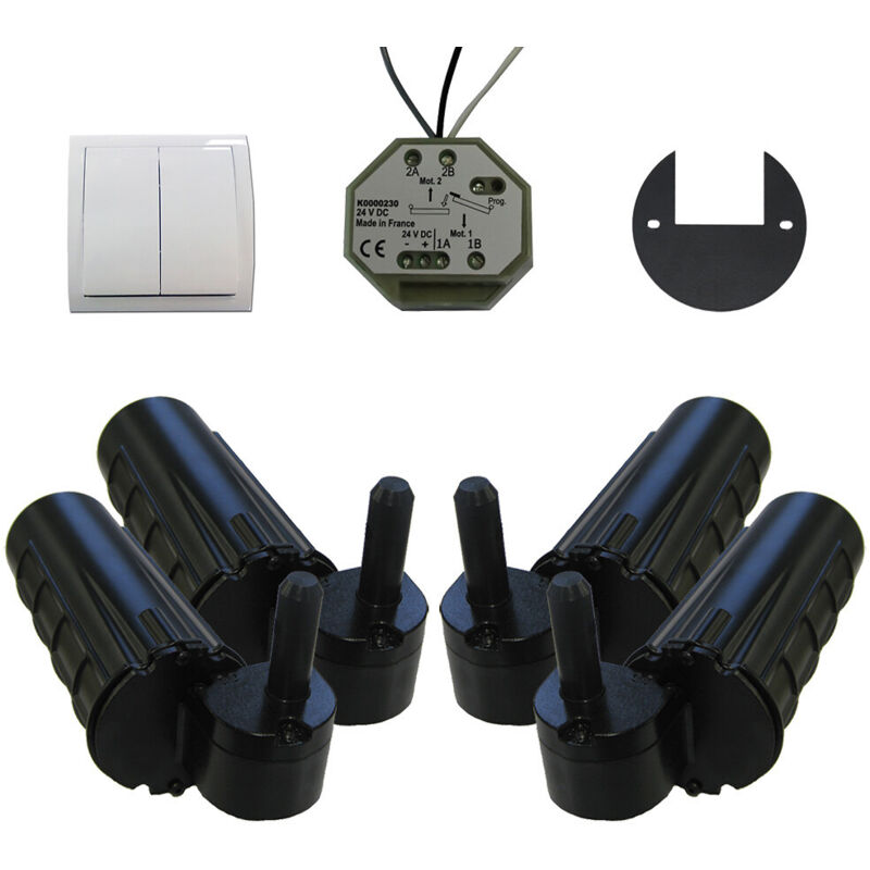 Double motorisation pour volet 2 battants slid'up uranus filaire - gond ø 12 mm