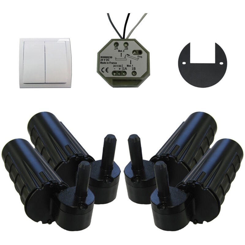 Double motorisation pour volet 2 battants slid'up uranus filaire - gond ø 14 mm