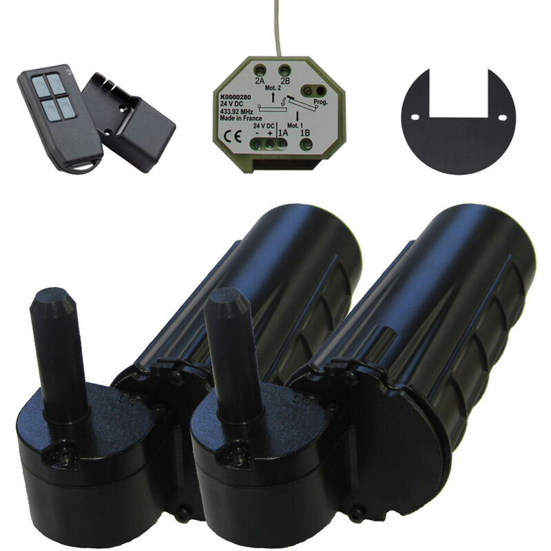 Double motorisation pour volet 1 battant droit slid'up uranus radio - gond ø 14 mm