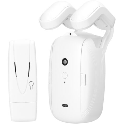 Motorisé Intelligent de Rideau WiFi Tuya pour Tringles Romaines Robot d'Ouverture Automatique sans Fil - Compatible Alexa App Contrôle à Distance Timer 4000mAh