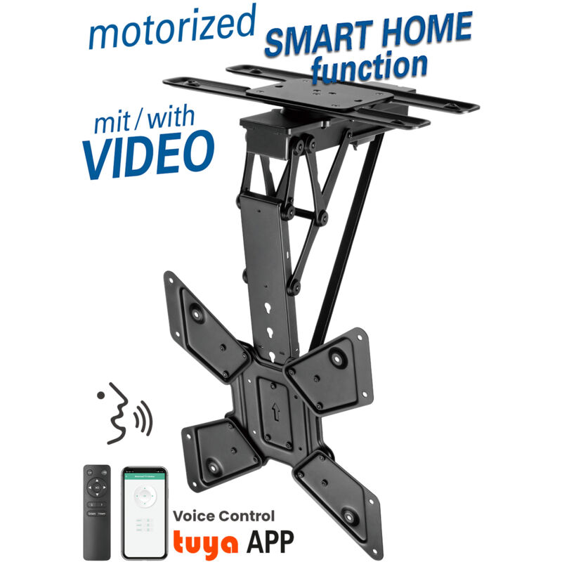 Mywall Motorisierte & Klappbare Aufhängung Für Fernseher Für Bildschirm 23" - 65" (58 - 165 Cm) Belastung Bis Zu 30 Kg, Mit Rf-fernbedienung, Smart