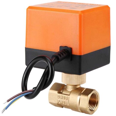 Motorisiertes Messing-Kugelventil – 2-Wege, 3-adrig, DN15, 220 V AC, 1,6 MPa Gewinde