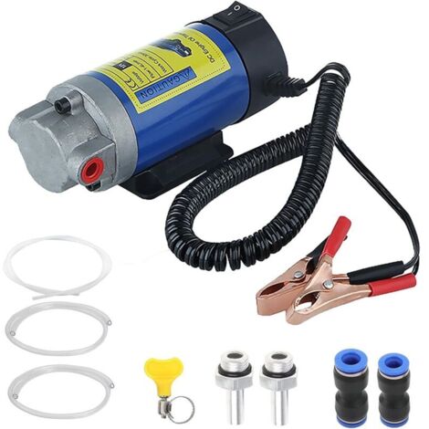 Motoröl-Ablasspumpe, 12V 100W Dieselölpumpe, elektrische Motoröl-Ablasspumpe, Transferpumpe, Ölabsaugpumpe mit 3 Schläuchen, für Auto, Boot, Motorrad