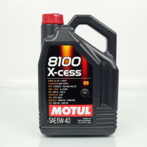 Motoröl-Lubricant Motul 8100X-Cess 5W40 ACEA A3/B4 Kanister 5L