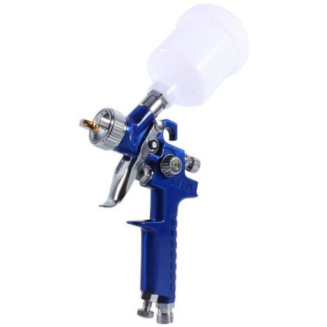 Motoröl-Spritzpistole, Mini-HVLP-Schwerkraft-Luft-Farbspritzpistole, blau, HVLP, niedriger Druck, 0,8 mm, A