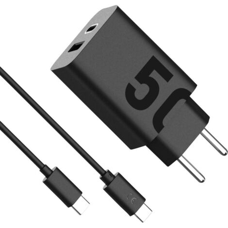 Motorola Chargeur USB 50 W 1x USB-A, 1x USB-C® Power Delivery, QC 3.0 noir S512113