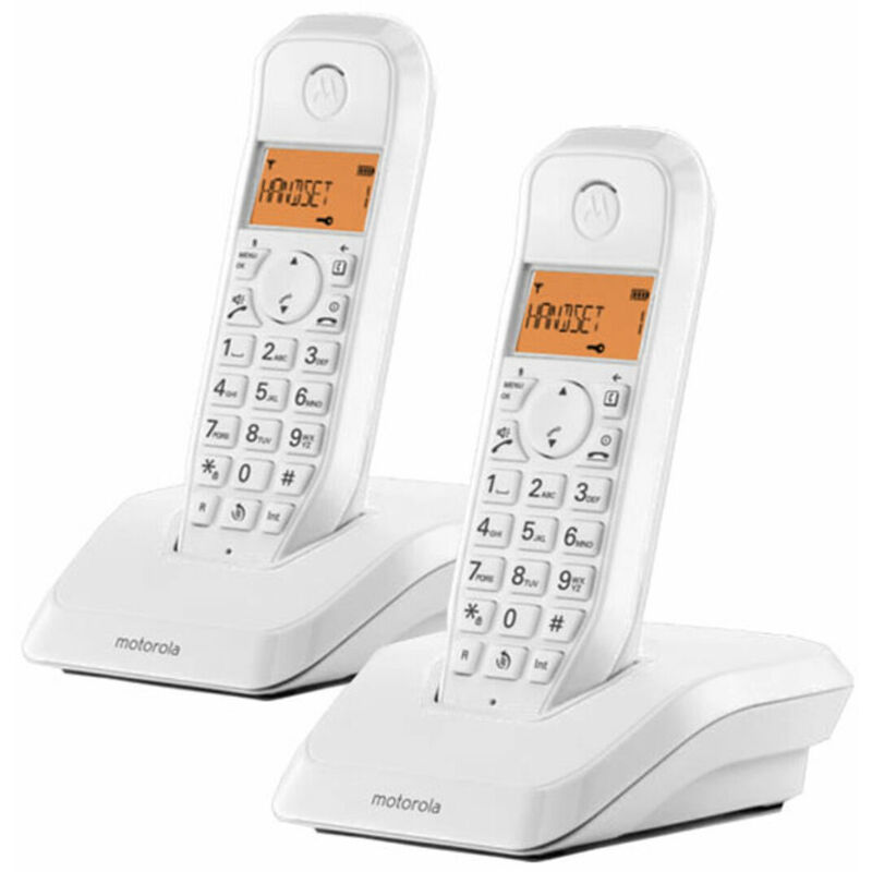 

Motorola - Teléfono S1202 (2 pcs) Blanco