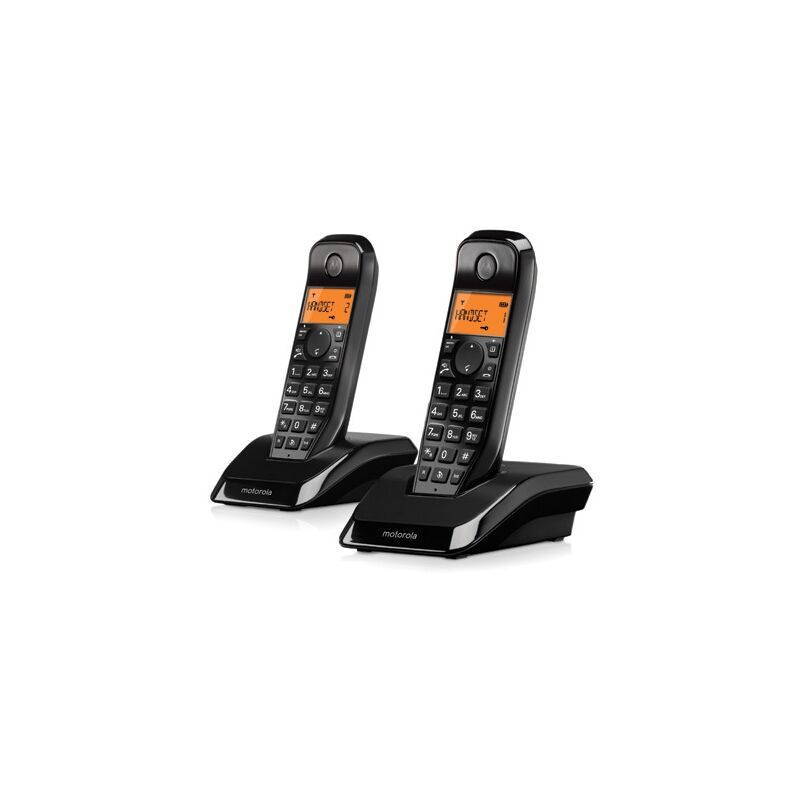 

s1202 negro duo teléfono inalámbrico manos libres 50 contactos - Motorola