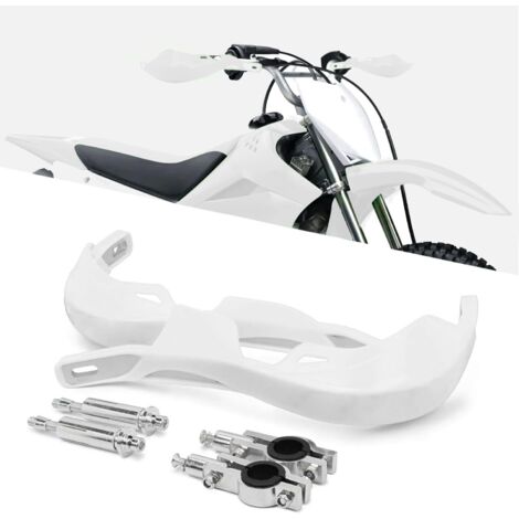 Motorrad-Handschutz, Motorrad-Lenker-Handschutz 22 mm bis 28 mm für Ron ATV Pit Bike Off-Road Motocross Enduro MX-Weiß