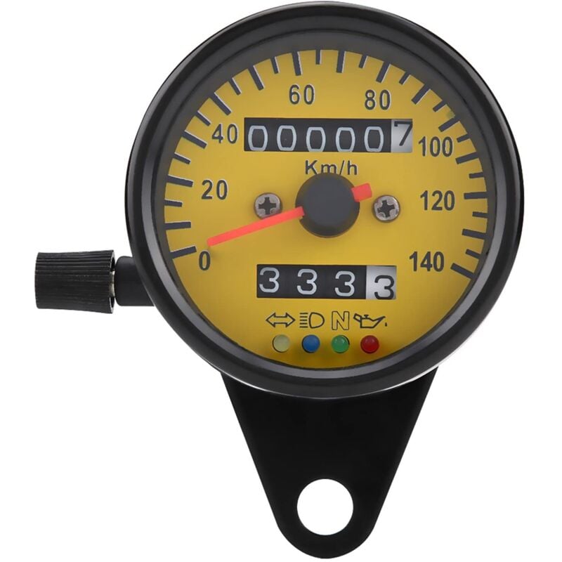 Image of Motorrad-Kilometerzähler/Tachometer, 60 mm, LCD-Anzeige, Schwarz, Universal für Motorräder