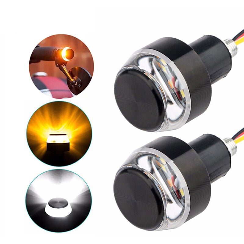 Image of Motorrad-LED-Blinker für den Lenker, 2 Stück, Lenkerendblinker, Motorrad-Rücklichter.