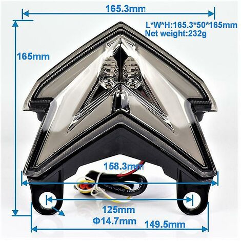Motorrad Led Rücklicht Bremse Hinten Blinker Anzeige Lampe Rücklicht Für Z800 Zx6r Z125