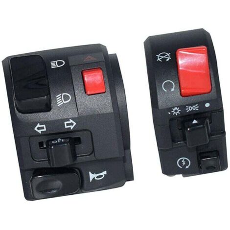Motorrad Lenker Schalter Controller Horn Blinker Start-Taste 1 Paar