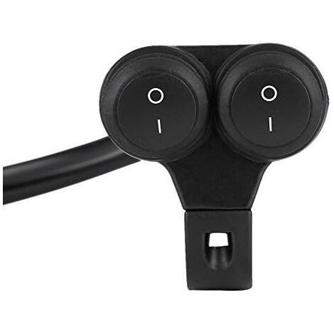 Motorrad-Lenkerschalter, universeller 22-mm-Ein/Aus-Schalter, Scheinwerfer, Nebelscheinwerfer, Doppelsteuerungstaste (B)