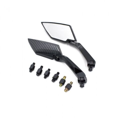 Motorrad Rückspiegel Universal Motorradspiegel Aluminium schwarz 1 Paar