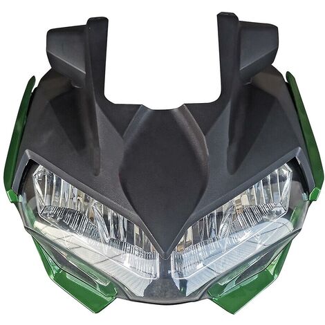 Motorrad-Scheinwerfer + vordere Kopfhaube, obere Nasenverkleidung für Z400 2018–2022