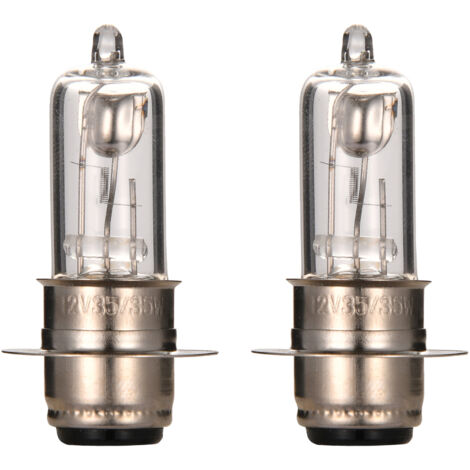 Motorrad-Scheinwerferlampe P15D 12V 35W Halogen, 2er-Pack, kompatibel mit Motorrad-Scheinwerfern und Fernlicht, Original-Ersatzteil.