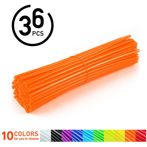 Motorrad-Speichenschutzset (36-teilig) – Orange