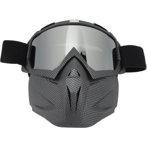 Motorrad-Staub- und UV-Maske – Abnehmbare, geschlossene Schutzbrille mit Schlangenmuster