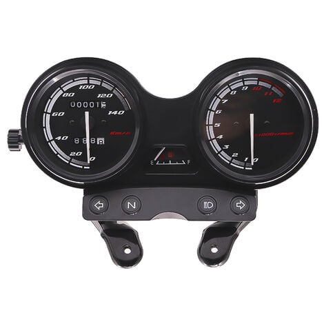 Motorrad-Tacho-Kilometerzahler und Tachometer-Gauge Dual-Anzeige-Instrument mit schwarzer Halterung fur YBR-125 2005-2009