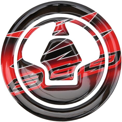 Motorrad-Tankabdeckungsaufkleber, Epoxidharz, schützend, einfach zu montieren, stilvoller Look für Z800 (Schwarz Rot).