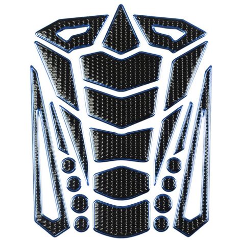 Motorrad-Tankschutzaufkleber – blauer kratzfester Rand