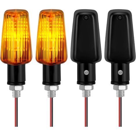 Motorradblinker, 4 Stück universelle wasserdichte Motorradblinker, 12V Blinker, Tagfahrlicht, Bremslichter für Motorrad und Roller