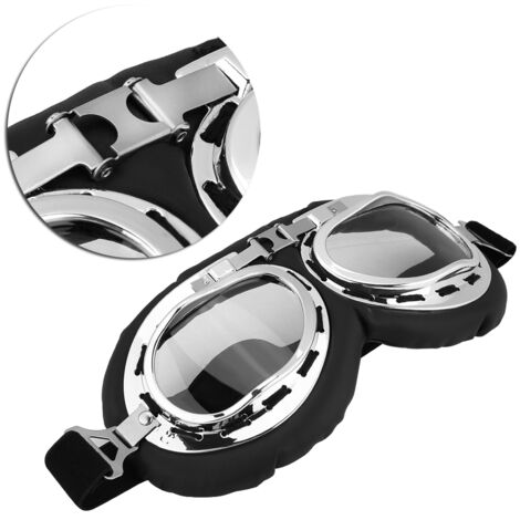 Motorradbrille mit UV- und Windschutz für Skifahren und Radfahren – Klare Gläser