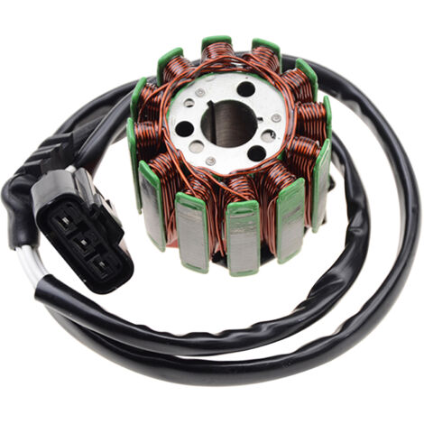Motorradgenerator-Reparatursatz für Yamaha YZF-R1 (04-08) / FZ1 (06-10) spezielles Ladesystem (4-teilig): Statorspule, Schwungradmagnet, Papierpad und Gleichrichter.