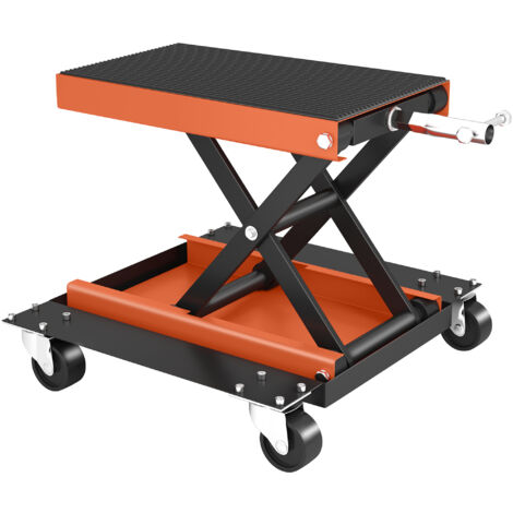 Motorradheber 500 kg Belastbar Motorradhebebühne 135-390 mm Höhenverstellbar Stahl Orange