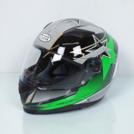 Motorradhelm für die Straße torx clint pilot grün Größe xs mit